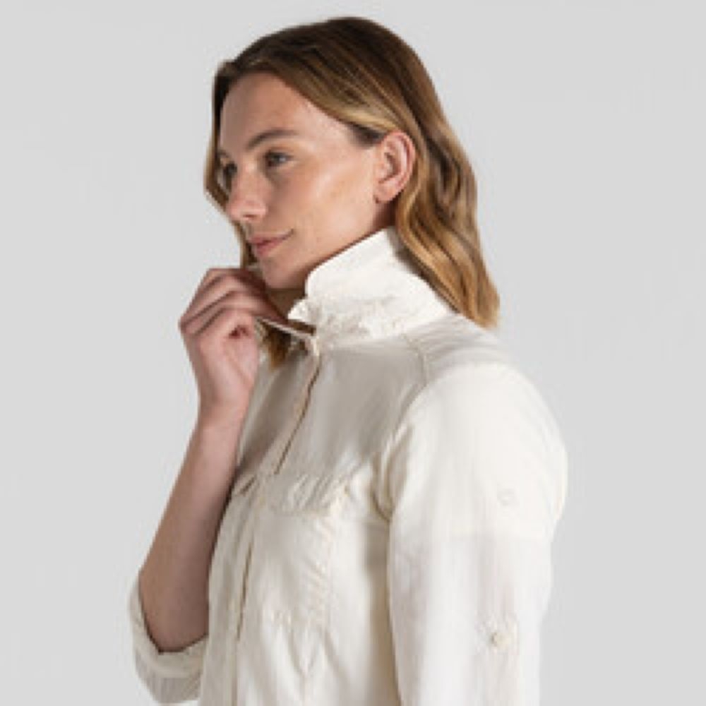 Craghoppers NosiLife Adv LS Shirt III Women's Sea Salt CWS534-33A shirts en tops online bestellen bij Kathmandu Outdoor & Travel