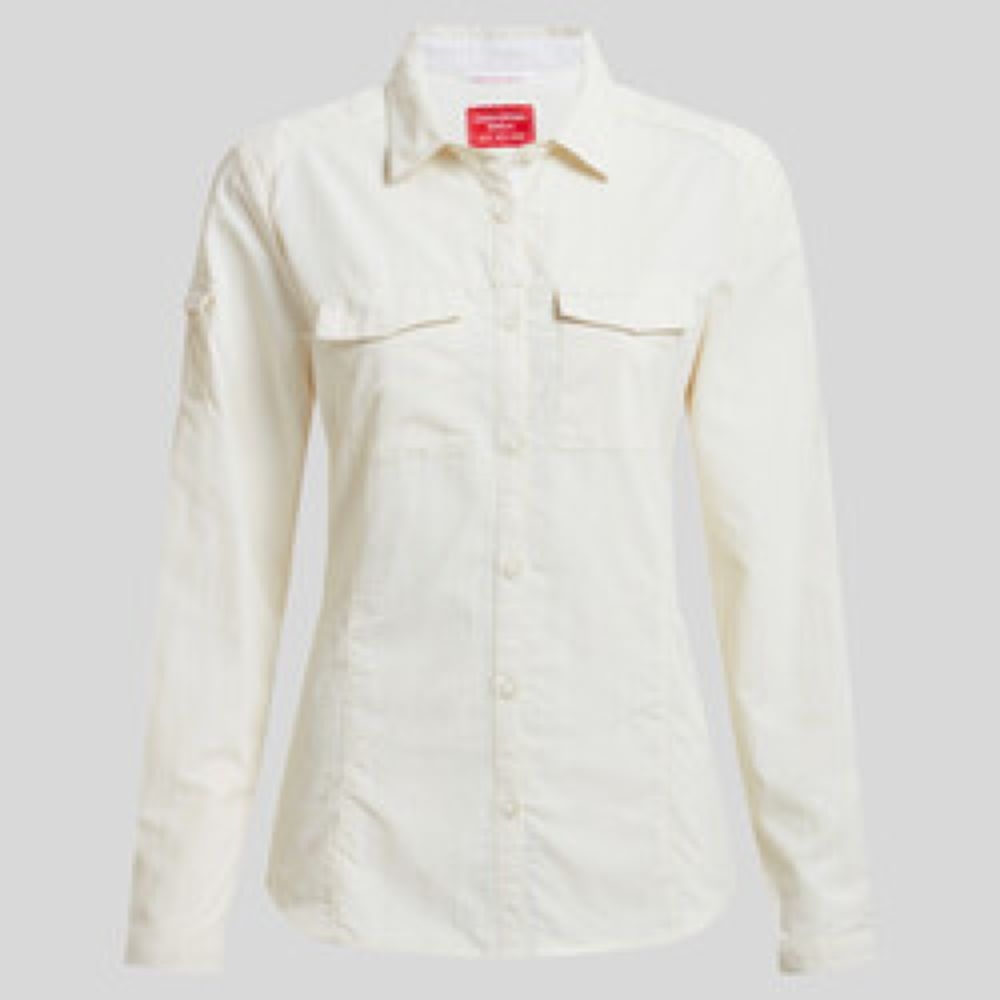 Craghoppers NosiLife Adv LS Shirt III Women's Sea Salt CWS534-33A shirts en tops online bestellen bij Kathmandu Outdoor & Travel