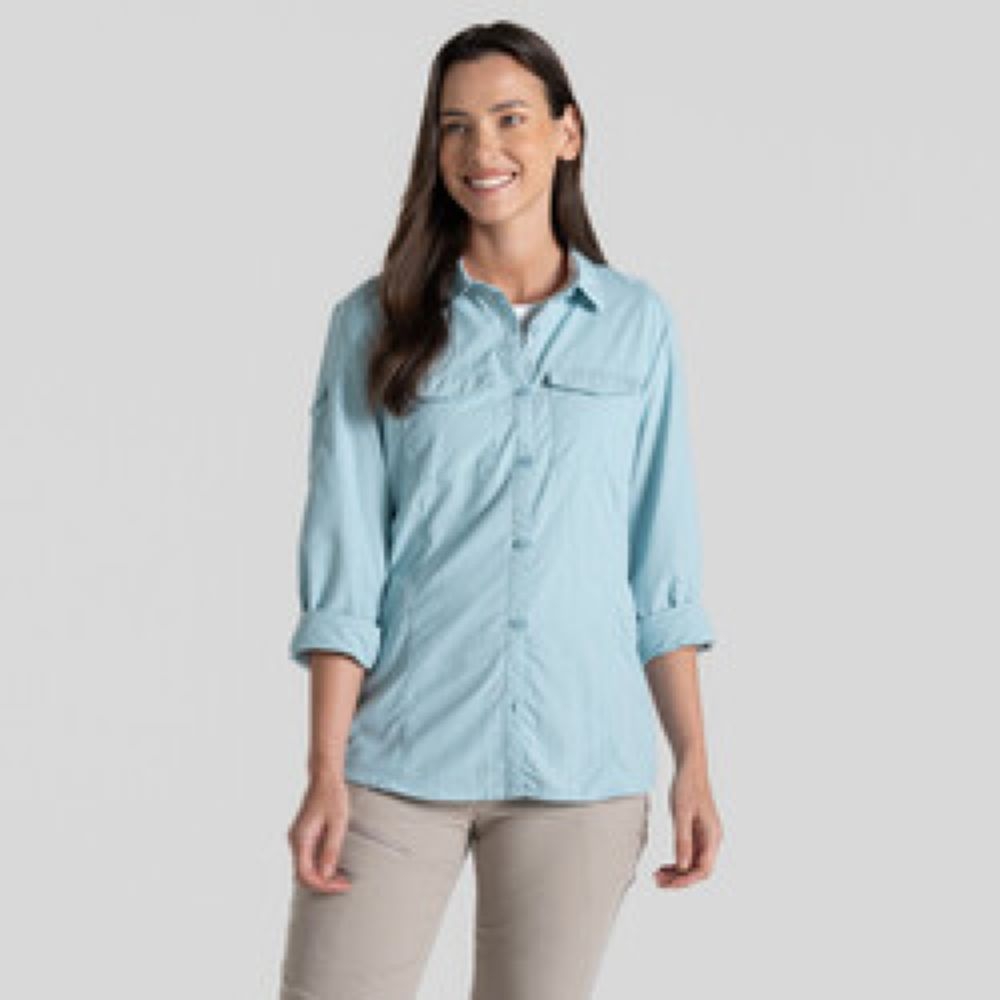 Craghoppers NosiLife Adv LS Shirt III Women's Sky Blue CWS534-EUQ shirts en tops online bestellen bij Kathmandu Outdoor & Travel