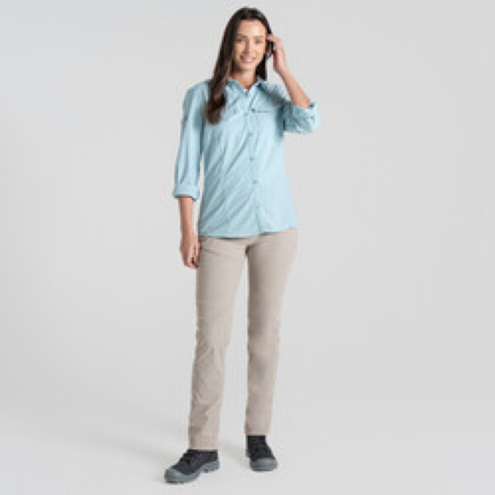 Craghoppers NosiLife Adv LS Shirt III Women's Sky Blue CWS534-EUQ shirts en tops online bestellen bij Kathmandu Outdoor & Travel