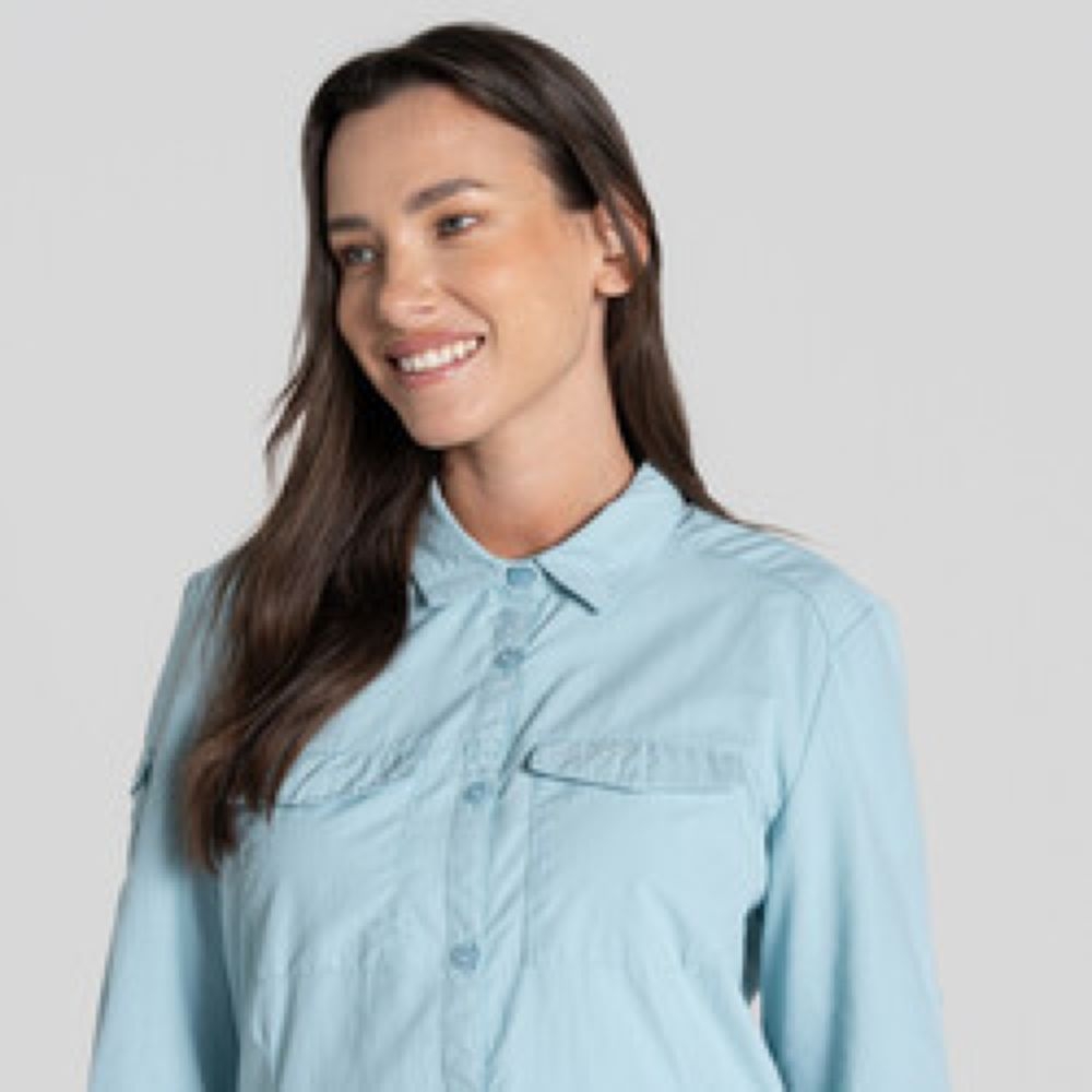 Craghoppers NosiLife Adv LS Shirt III Women's Sky Blue CWS534-EUQ shirts en tops online bestellen bij Kathmandu Outdoor & Travel
