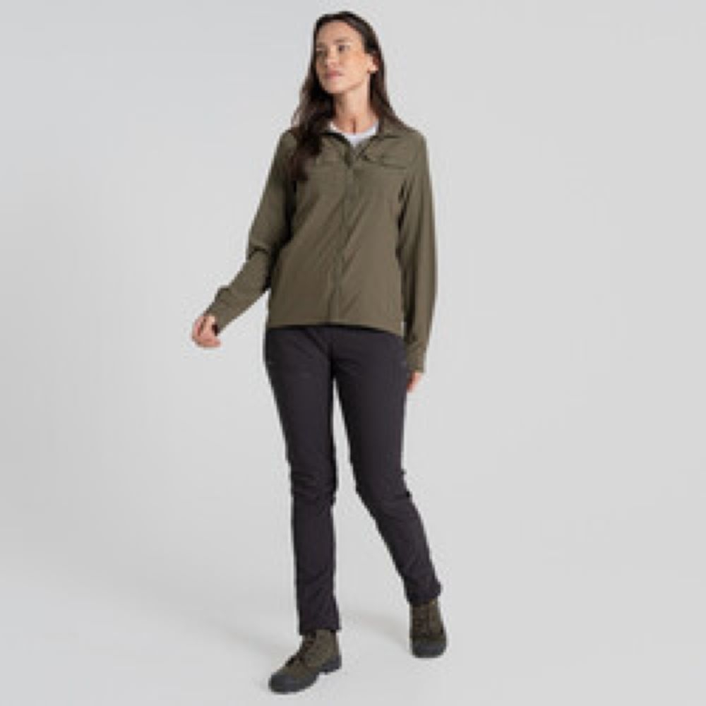 Craghoppers NosiLife LS Pro Shirt II Women's Wild Olive CWS532-CZL shirts en tops online bestellen bij Kathmandu Outdoor & Travel