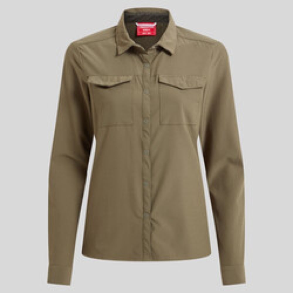 Craghoppers NosiLife LS Pro Shirt II Women's Wild Olive CWS532-CZL shirts en tops online bestellen bij Kathmandu Outdoor & Travel