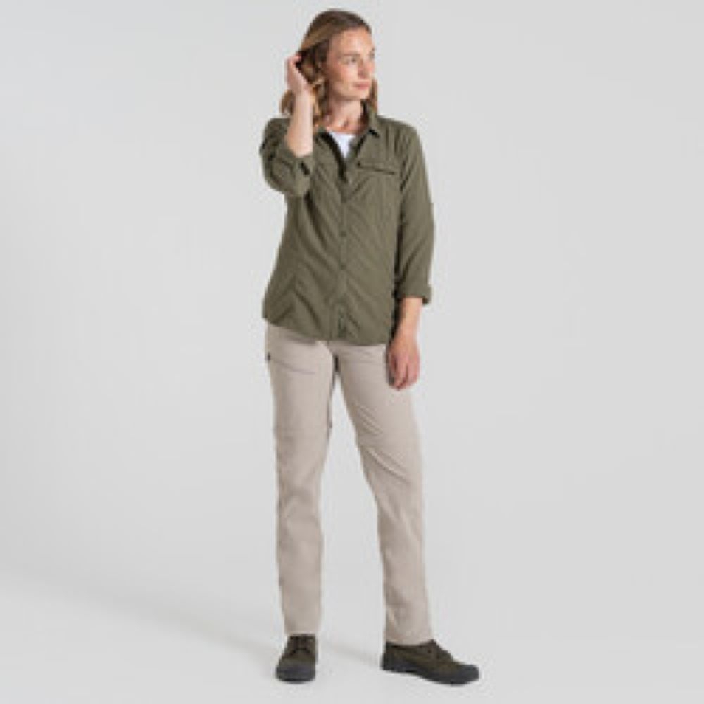 Craghoppers NosiLife Pro Conv II Long Women's SoftMushroom CWJ1375-KD7 broeken online bestellen bij Kathmandu Outdoor & Travel