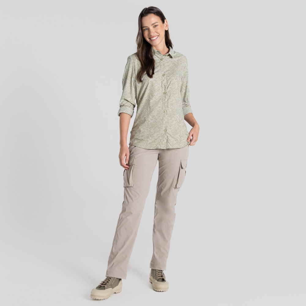 Craghoppers NosiLife Arona LS Shirt Women's Bud Green Print CWS533-PWI shirts en tops online bestellen bij Kathmandu Outdoor & Travel