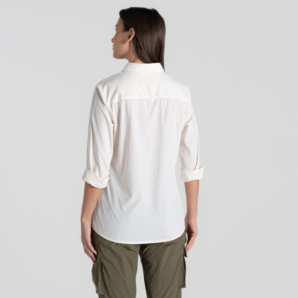 Craghoppers NosiLife Freeda LS Shirt Women's Sea Salt CWS543-33A shirts en tops online bestellen bij Kathmandu Outdoor & Travel