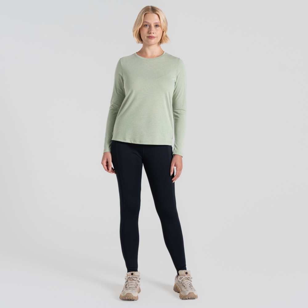 Craghoppers NosiLife Akona LS Top Women's BudGrnMarl CWT1368-NA0 shirts en tops online bestellen bij Kathmandu Outdoor & Travel