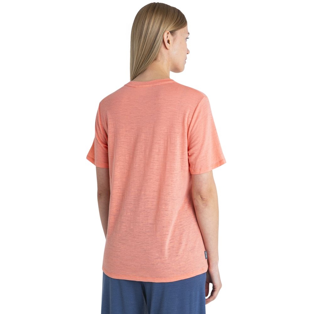Icebreaker Merino Linen SS Tee Women's Glow 0A56ON6-291 shirts en tops online bestellen bij Kathmandu Outdoor & Travel