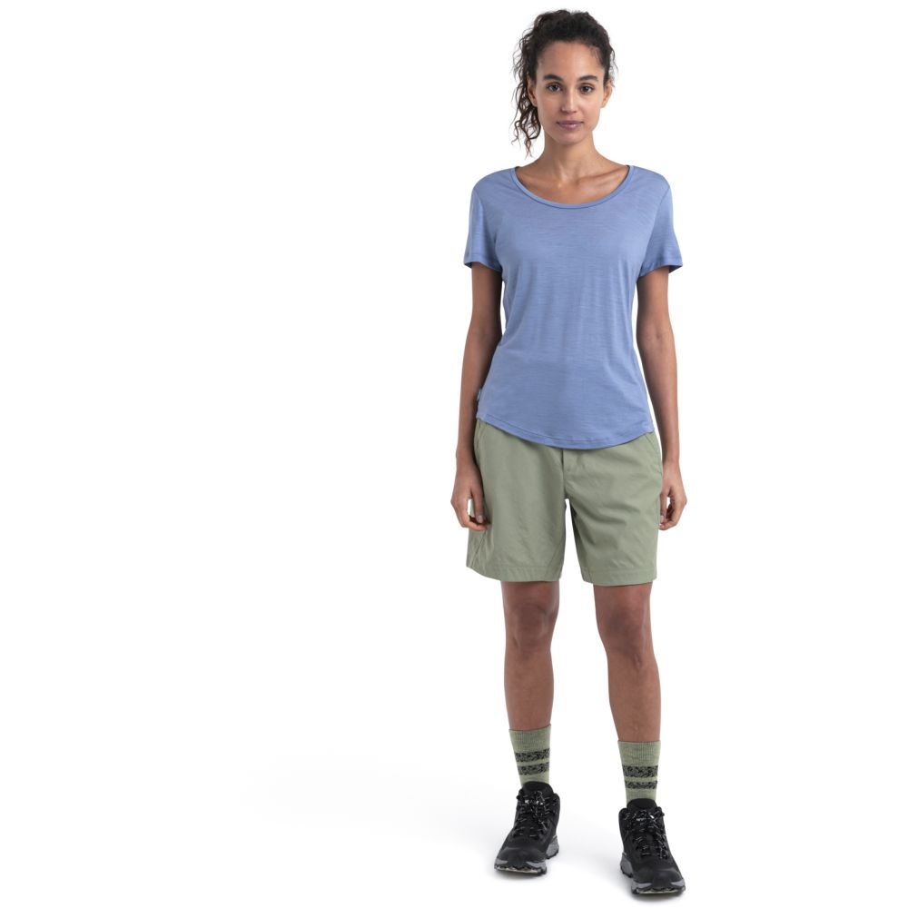Icebreaker Merino 125 Cool-Lite Sphere III SS Scoop Women's Kyanite 0A56ZP8-851 shirts en tops online bestellen bij Kathmandu Outdoor & Travel
