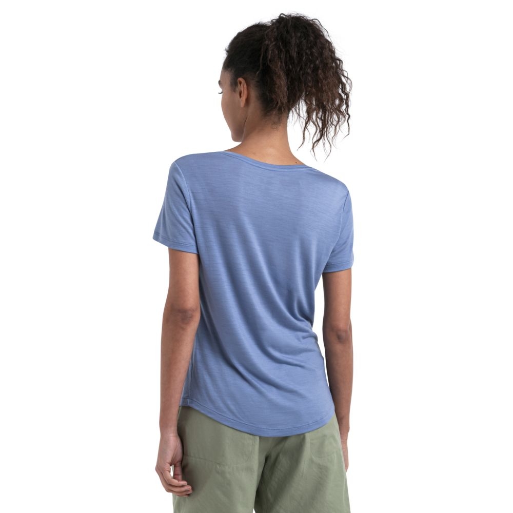 Icebreaker Merino 125 Cool-Lite Sphere III SS Scoop Women's Kyanite 0A56ZP8-851 shirts en tops online bestellen bij Kathmandu Outdoor & Travel
