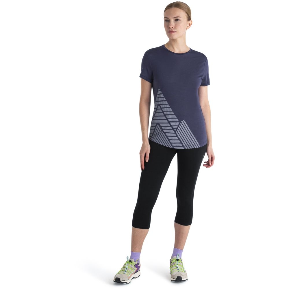 Icebreaker Merino Cool-Lite Sphere III SS Tee Peak Women's Graphite 0A56YL8-841 shirts en tops online bestellen bij Kathmandu Outdoor & Travel