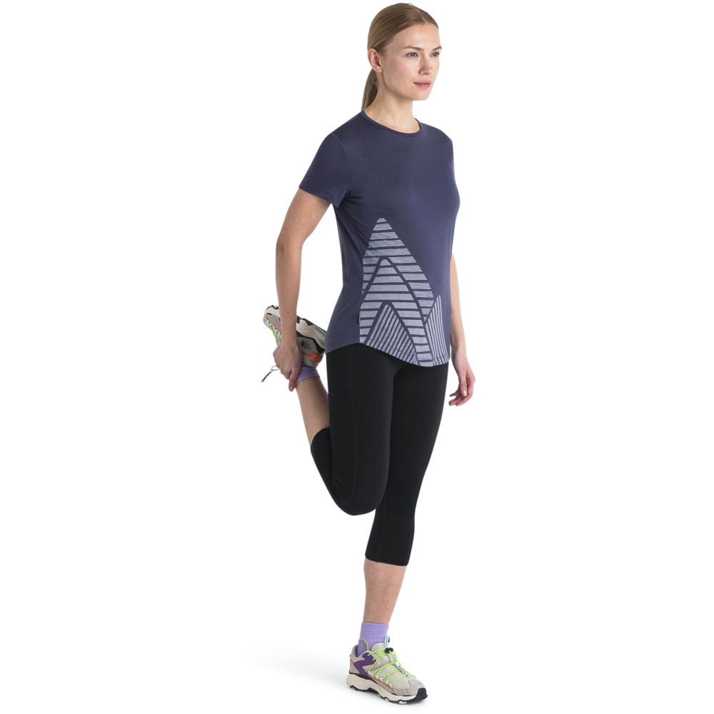 Icebreaker Merino Cool-Lite Sphere III SS Tee Peak Women's Graphite 0A56YL8-841 shirts en tops online bestellen bij Kathmandu Outdoor & Travel