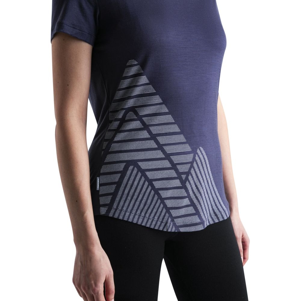 Icebreaker Merino Cool-Lite Sphere III SS Tee Peak Women's Graphite 0A56YL8-841 shirts en tops online bestellen bij Kathmandu Outdoor & Travel