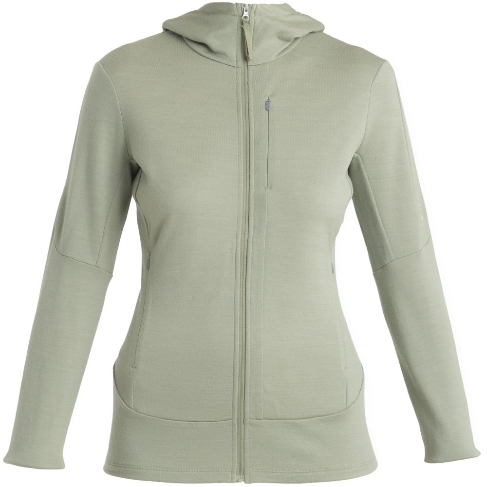 Icebreaker Merino 260 Quantum IV LS Zip Hood Women's Lichen 0A56XRA-741 fleeces en truien online bestellen bij Kathmandu Outdoor & Travel