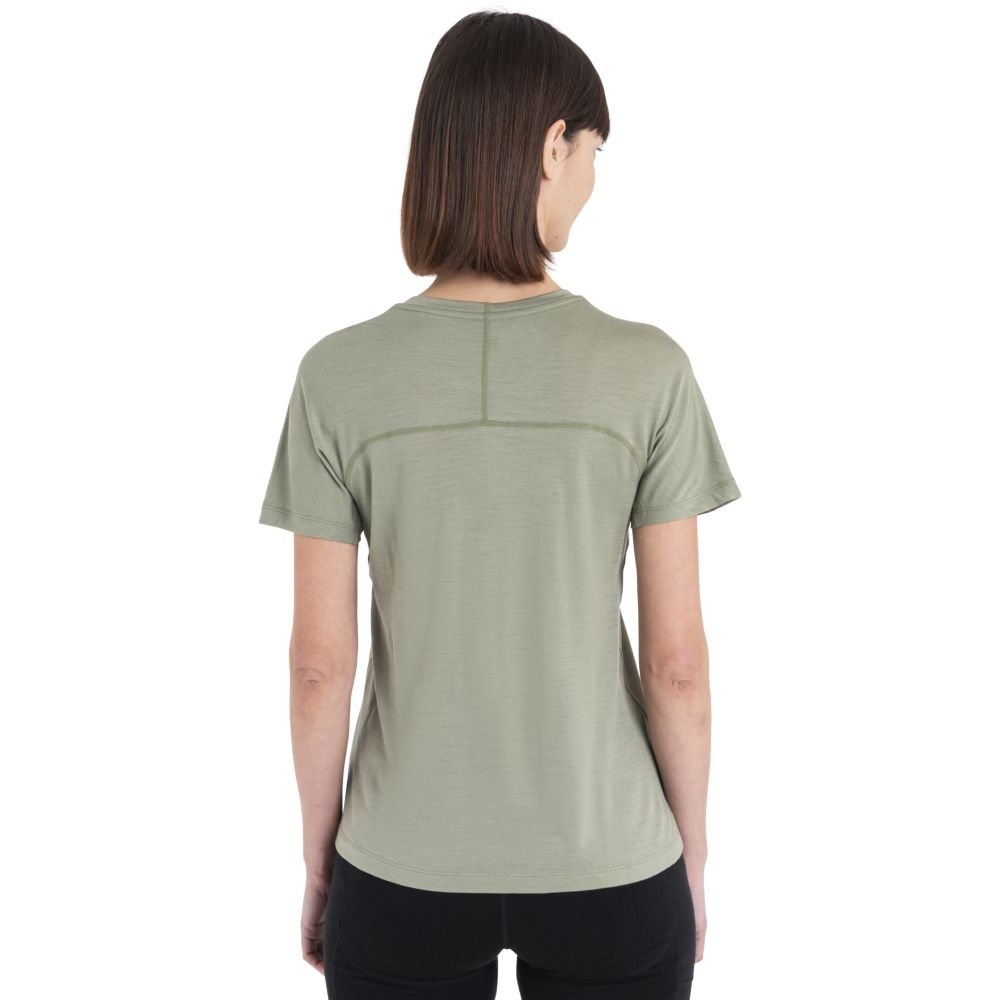 Icebreaker Merino 150 Ace SS Tee Women's Lichen 0A56Y6A-741 shirts en tops online bestellen bij Kathmandu Outdoor & Travel