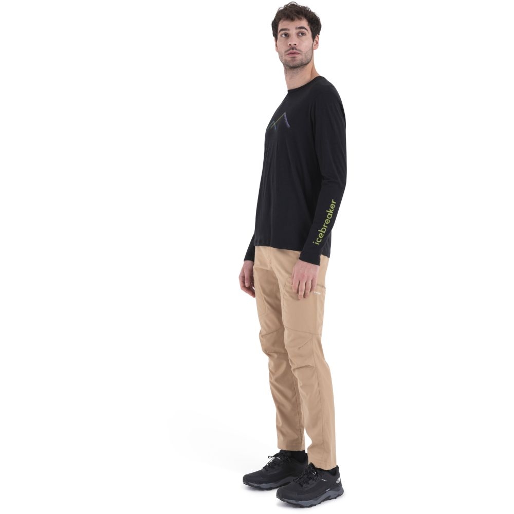 Icebreaker Merino 150 Tech Lite III LS Tee Peak Glow Black 0A56WJ0-011 shirts en tops online bestellen bij Kathmandu Outdoor & Travel