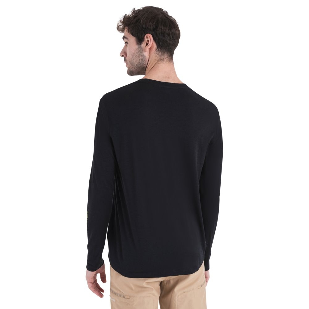 Icebreaker Merino 150 Tech Lite III LS Tee Peak Glow Black 0A56WJ0-011 shirts en tops online bestellen bij Kathmandu Outdoor & Travel