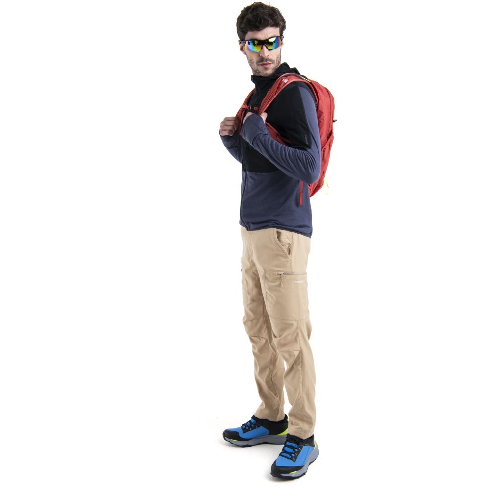 Icebreaker Merino 200 Realfleece Descender LS Zip Hood Black/Graphite/Cb 0A56VZB-541 fleeces en truien online bestellen bij Kathmandu Outdoor & Travel