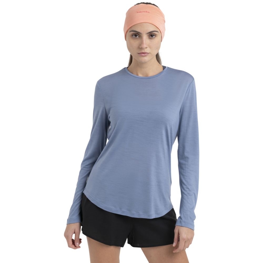 Icebreaker Merino 125 Cool-Lite Sphere III LS Tee Women's Kyanite 0A56ZN8-851 shirts en tops online bestellen bij Kathmandu Outdoor & Travel
