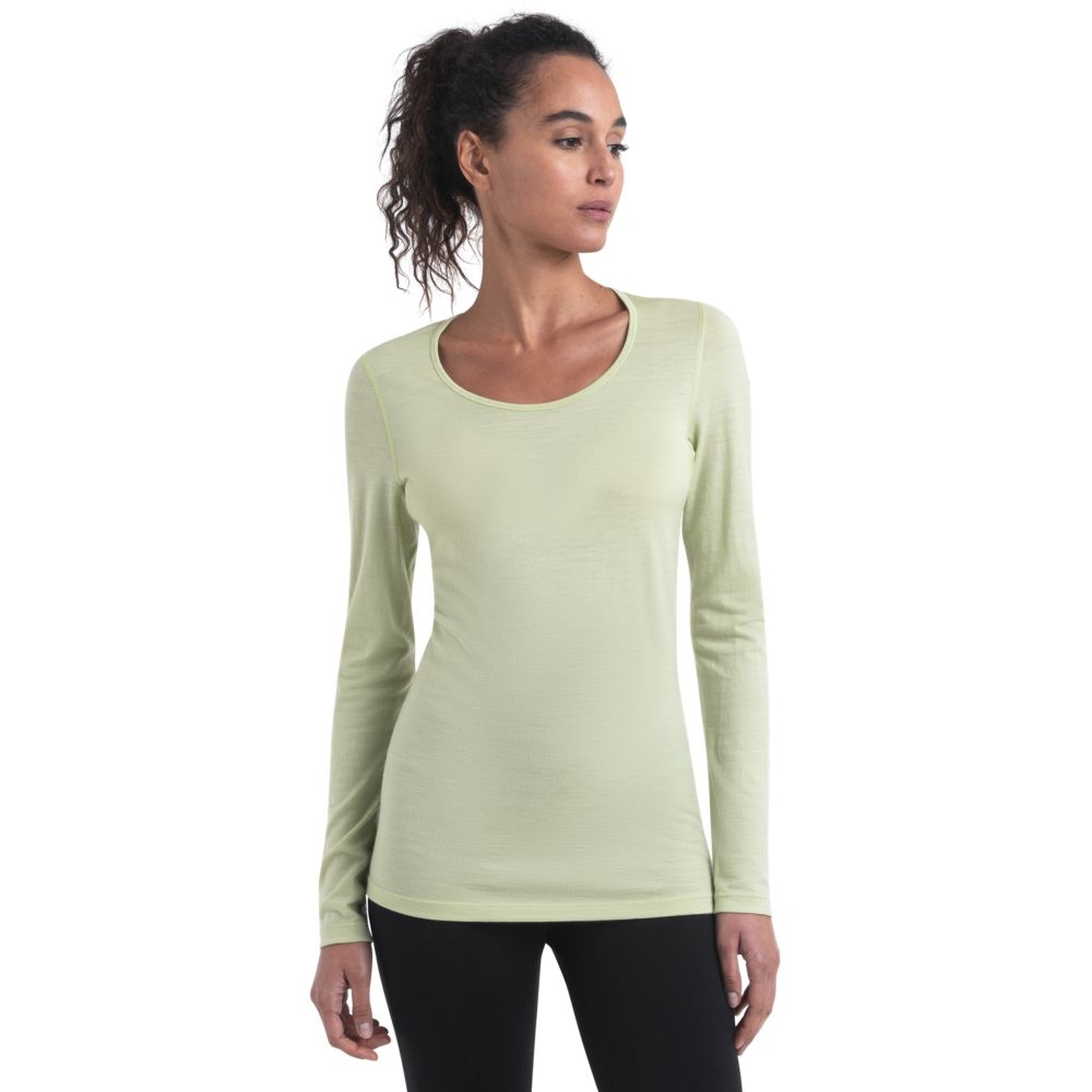 Icebreaker 200 Oasis Long Sleeve Scoop Women's Glazen IB104378B-761 onderkleding/thermokleding online bestellen bij Kathmandu Outdoor & Travel
