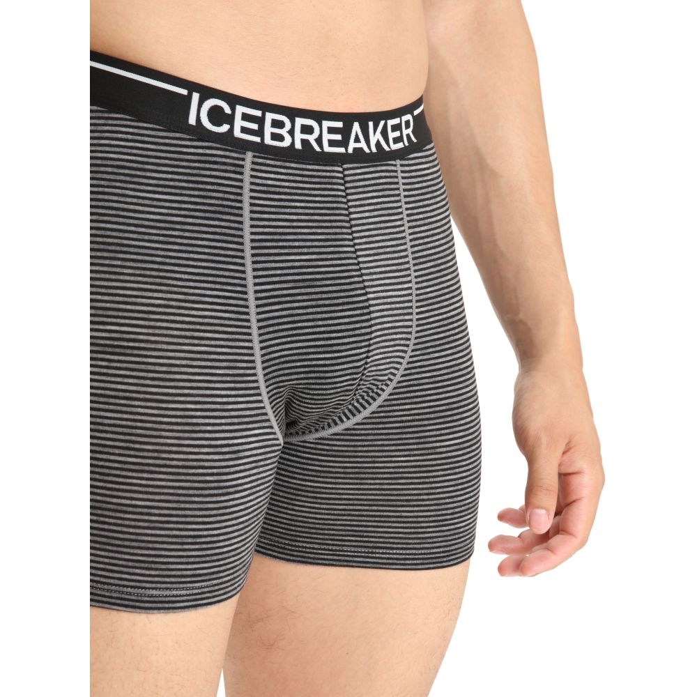 Icebreaker Anatomica Boxers  Gritstone Hthr/Black/S 1030290-381 onderkleding/thermokleding online bestellen bij Kathmandu Outdoor & Travel