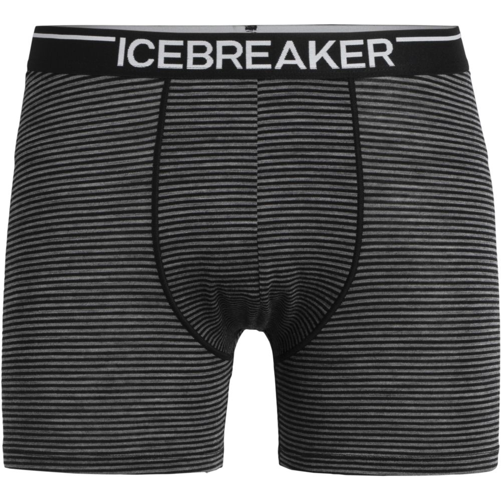 Icebreaker Anatomica Boxers  Gritstone Hthr/Black/S 1030290-381 onderkleding/thermokleding online bestellen bij Kathmandu Outdoor & Travel