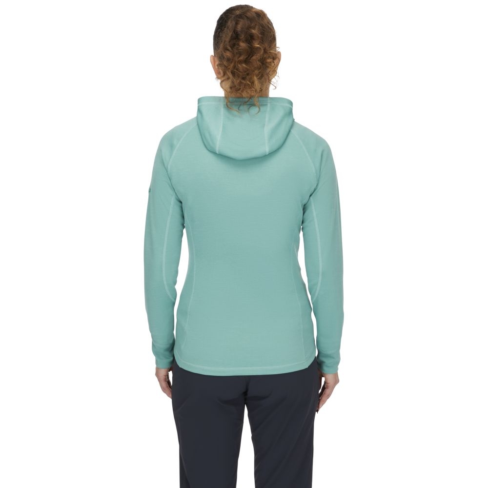 Rab Planar Hoody Women's Glacier Blue QFG-05-GLB fleeces en truien online bestellen bij Kathmandu Outdoor & Travel