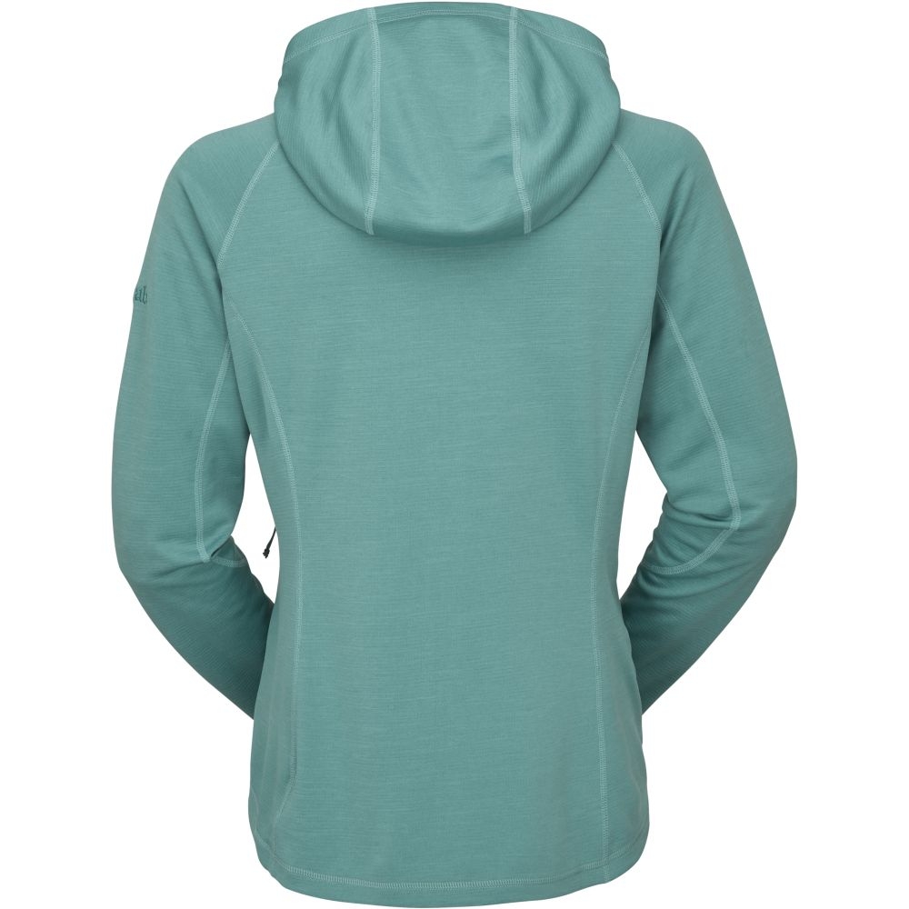 Rab Planar Hoody Women's Glacier Blue QFG-05-GLB fleeces en truien online bestellen bij Kathmandu Outdoor & Travel