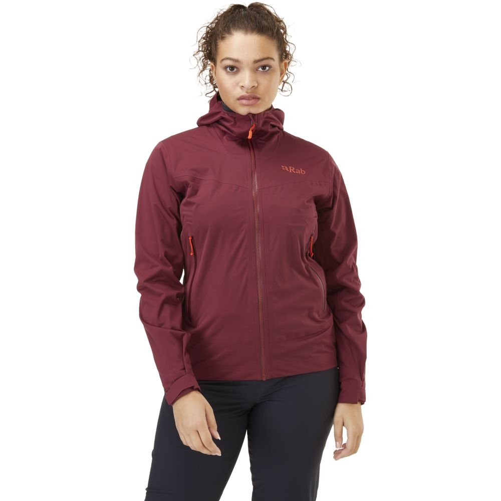 Rab Kinetic 2.0 Jacket Women's Deep Heather QWG-75-DEH jassen online bestellen bij Kathmandu Outdoor & Travel
