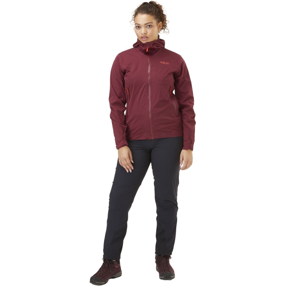 Rab Kinetic 2.0 Jacket Women's Deep Heather QWG-75-DEH jassen online bestellen bij Kathmandu Outdoor & Travel