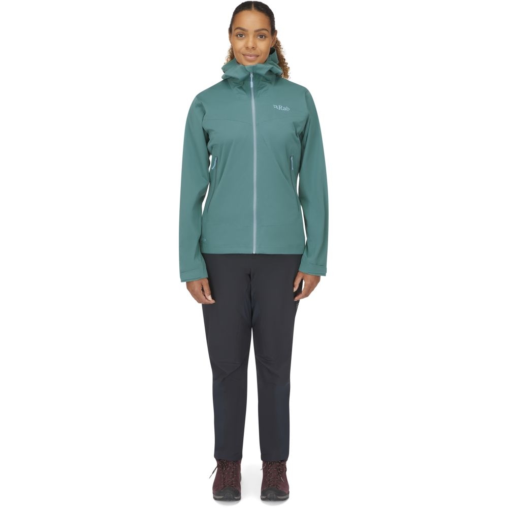 Rab Kinetic 2.0 Jacket Women's Eucalyptus QWG-75-EUC jassen online bestellen bij Kathmandu Outdoor & Travel