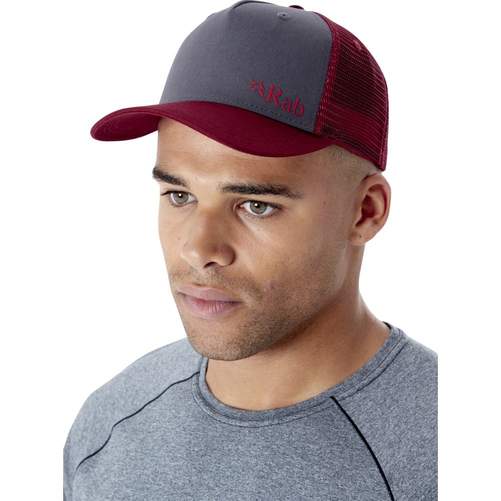 Rab Trucker Logo Cap Steel QAB-06-ST kleding accessoires online bestellen bij Kathmandu Outdoor & Travel