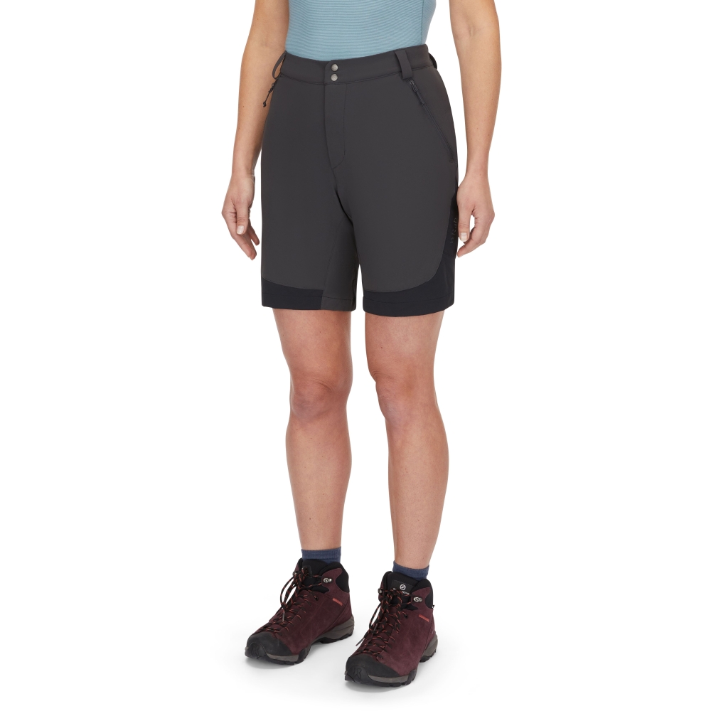 Rab Torque Mountain Shorts 8 Inch Women's Anthracite/Black QFV-97-ANB broeken online bestellen bij Kathmandu Outdoor & Travel