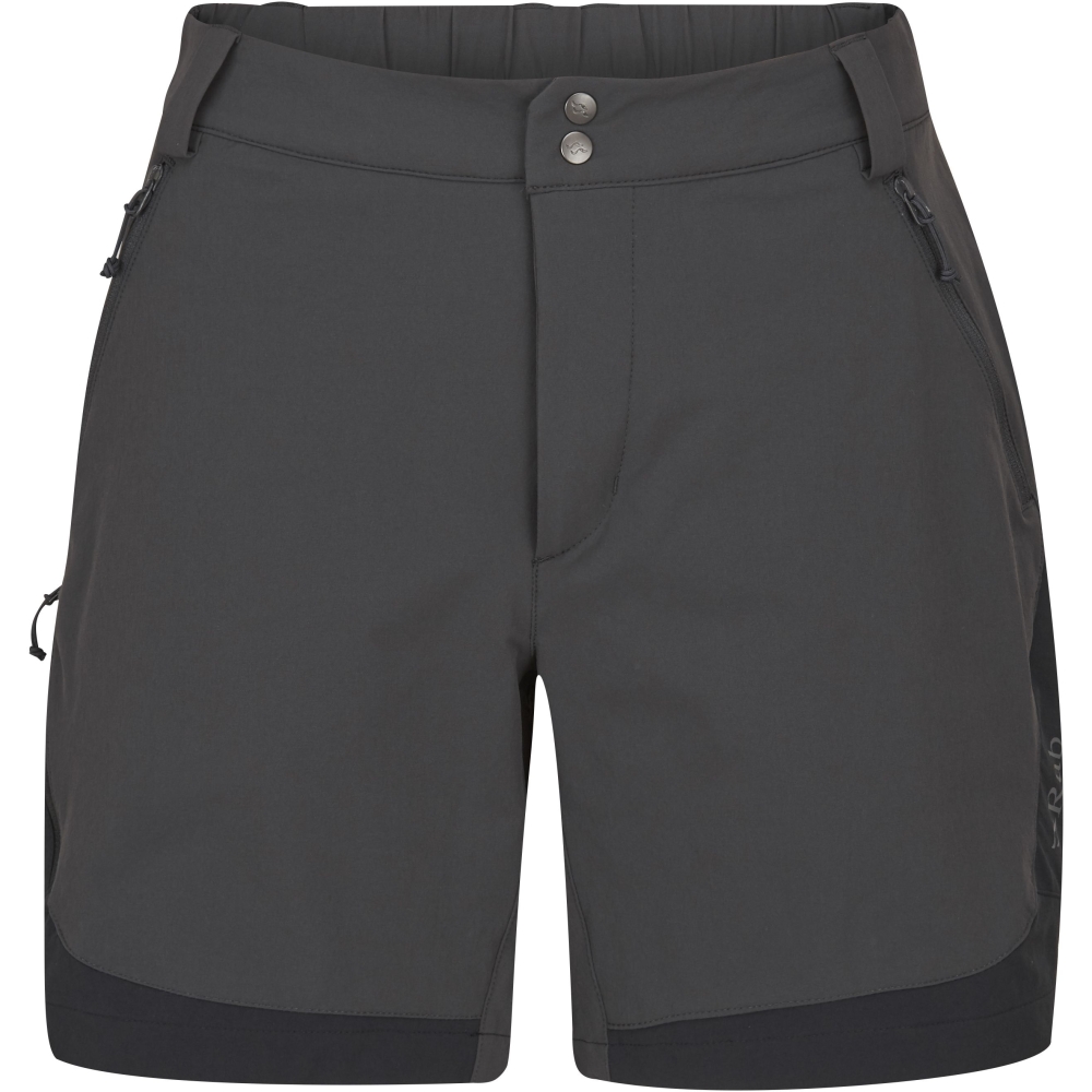 Rab Torque Mountain Shorts 8 Inch Women's Anthracite/Black QFV-97-ANB broeken online bestellen bij Kathmandu Outdoor & Travel