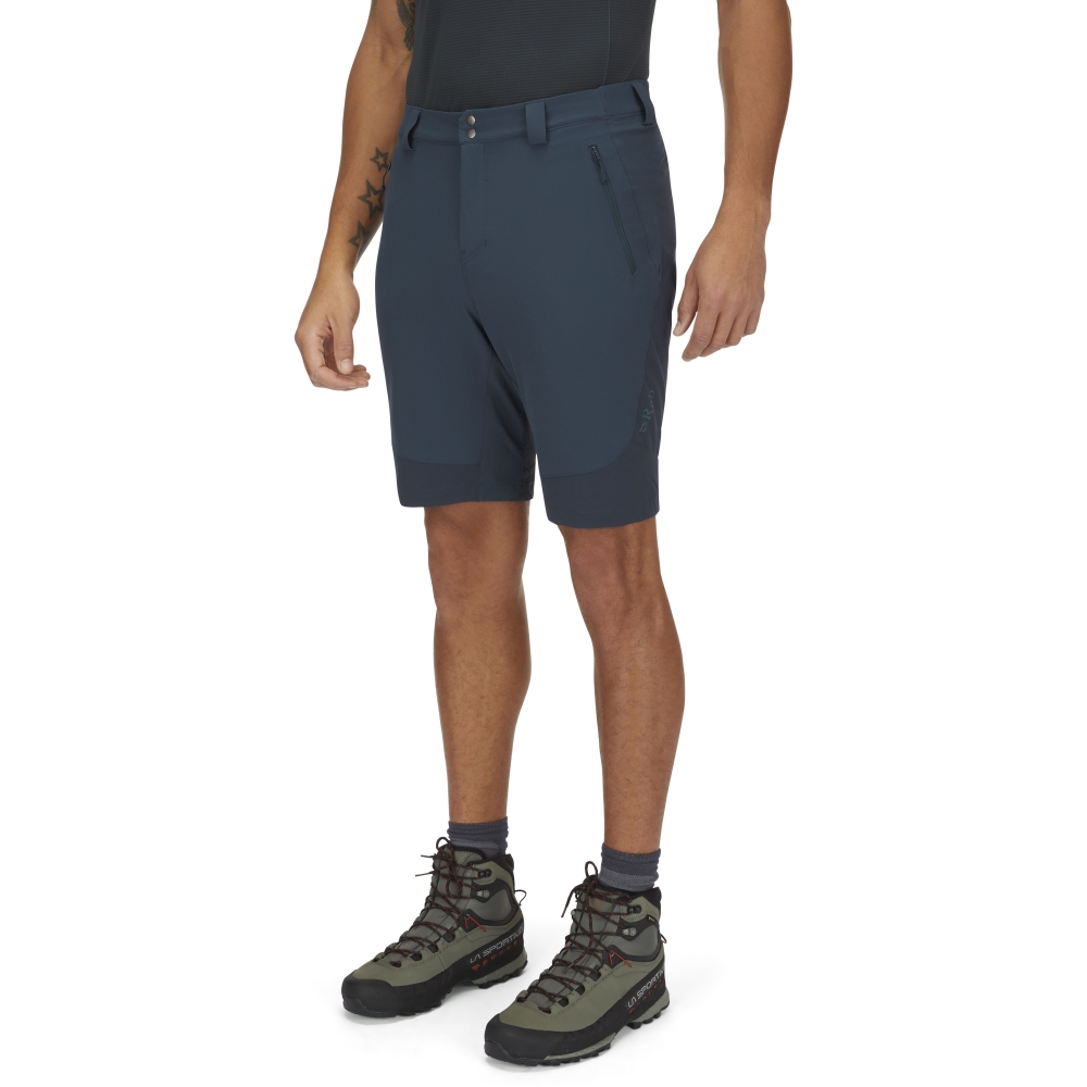 Rab Torque Mountain Shorts 8 Inch Tempest Blue/Deep Ink QFV-96-TMD broeken online bestellen bij Kathmandu Outdoor & Travel