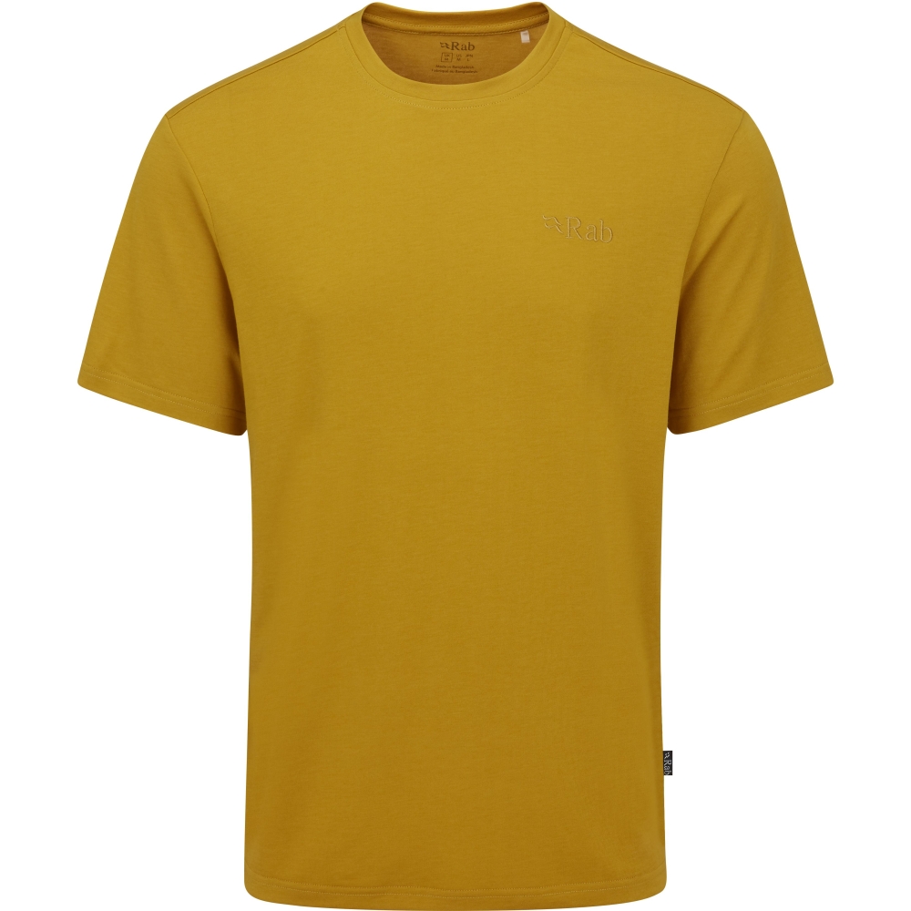 Rab Crimp Logo Tee Sahara QBL-67-SAH shirts en tops online bestellen bij Kathmandu Outdoor & Travel