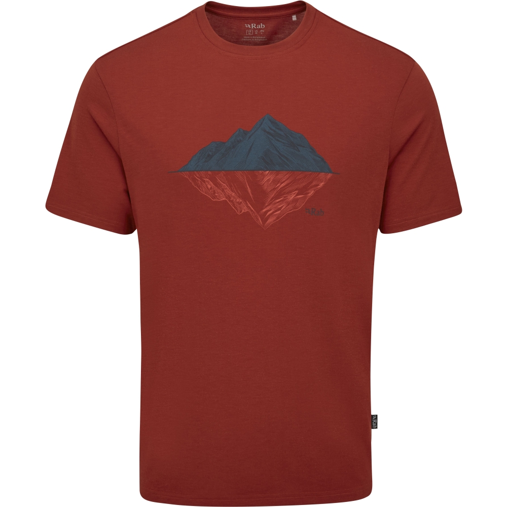 Rab Crimp Reflection Tee Tuscan Red QBL-72-TRD shirts en tops online bestellen bij Kathmandu Outdoor & Travel