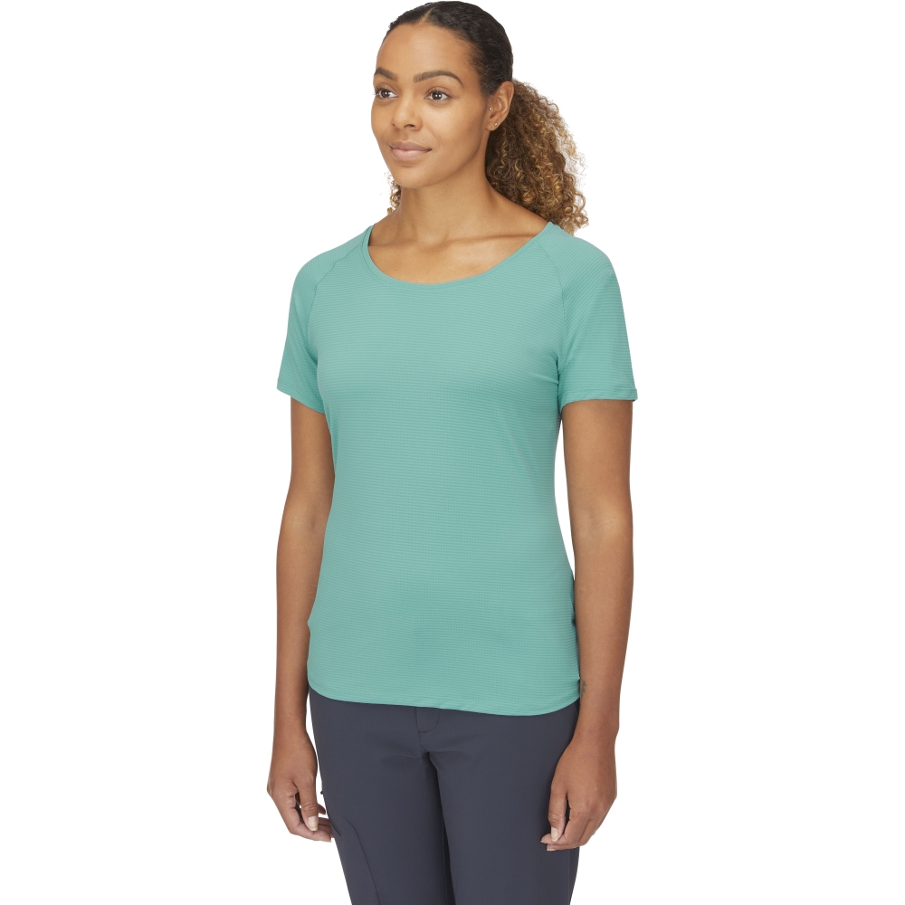 Rab Aleya Tee Women's Glacier Blue QBL-48-GLB shirts en tops online bestellen bij Kathmandu Outdoor & Travel