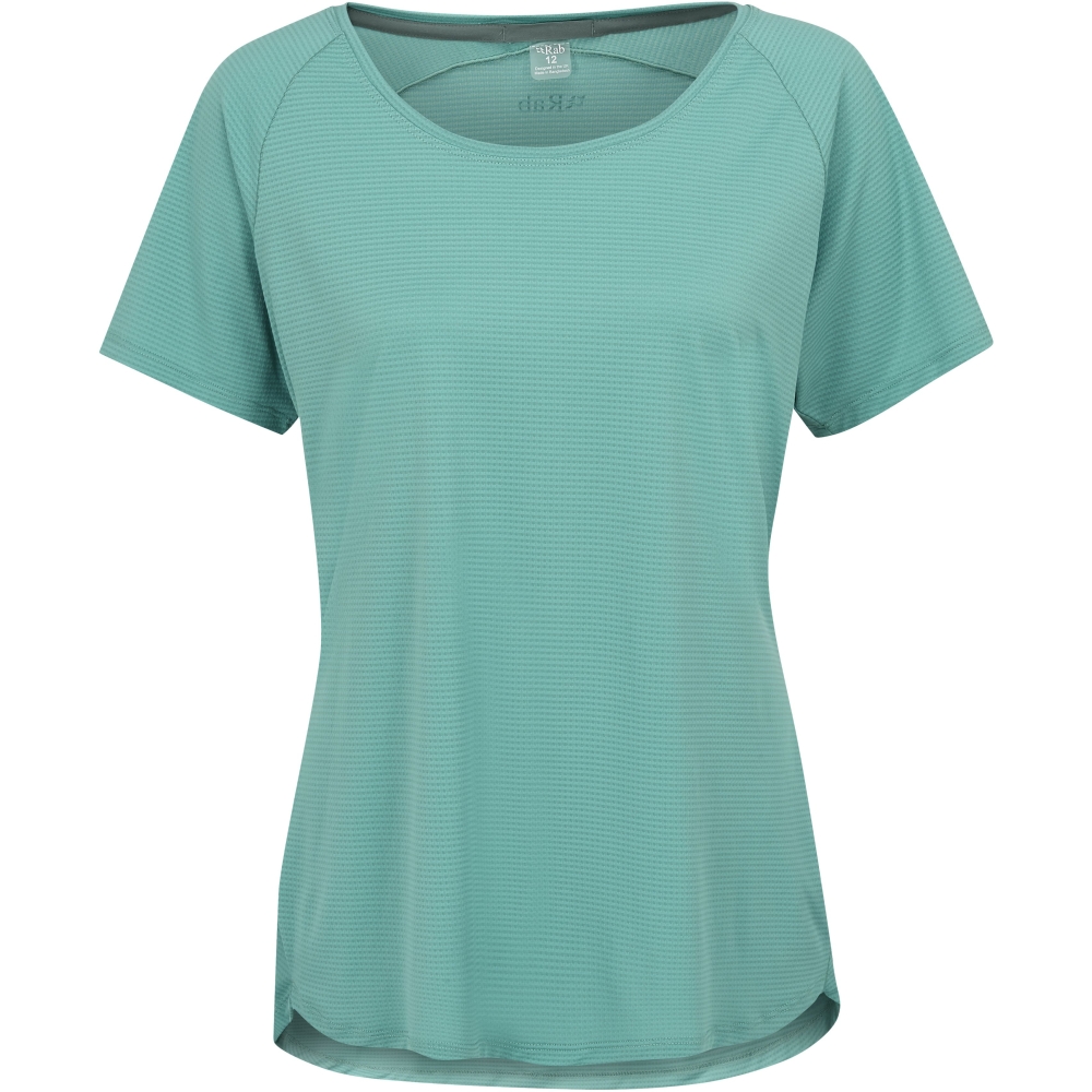 Rab Aleya Tee Women's Glacier Blue QBL-48-GLB shirts en tops online bestellen bij Kathmandu Outdoor & Travel