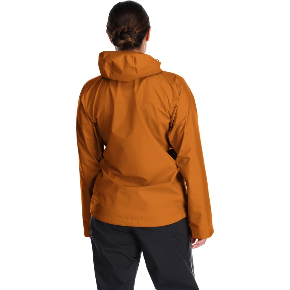 Rab Downpour Eco Jacket Women's Marmalade QWG-83-MAM jassen online bestellen bij Kathmandu Outdoor & Travel