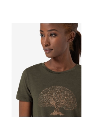 Super Natural Tree Of Knowledge Women's Black Ink/Copper SNWP03066-25B shirts en tops online bestellen bij Kathmandu Outdoor & Travel