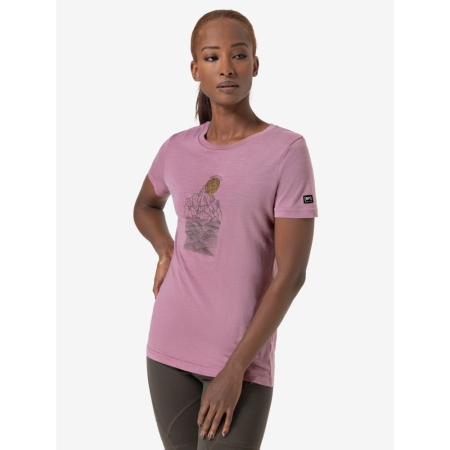 Super Natural  Preikestolen Cliffs Tee Women's Orchid/Canteen/Copper