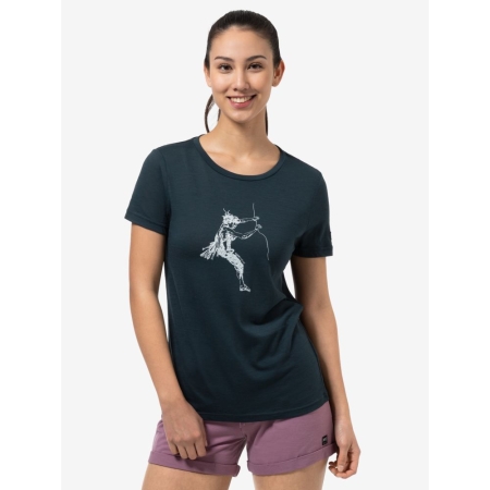 Super Natural  Fingers Matter Tee Women's Blueberry/Fresh White