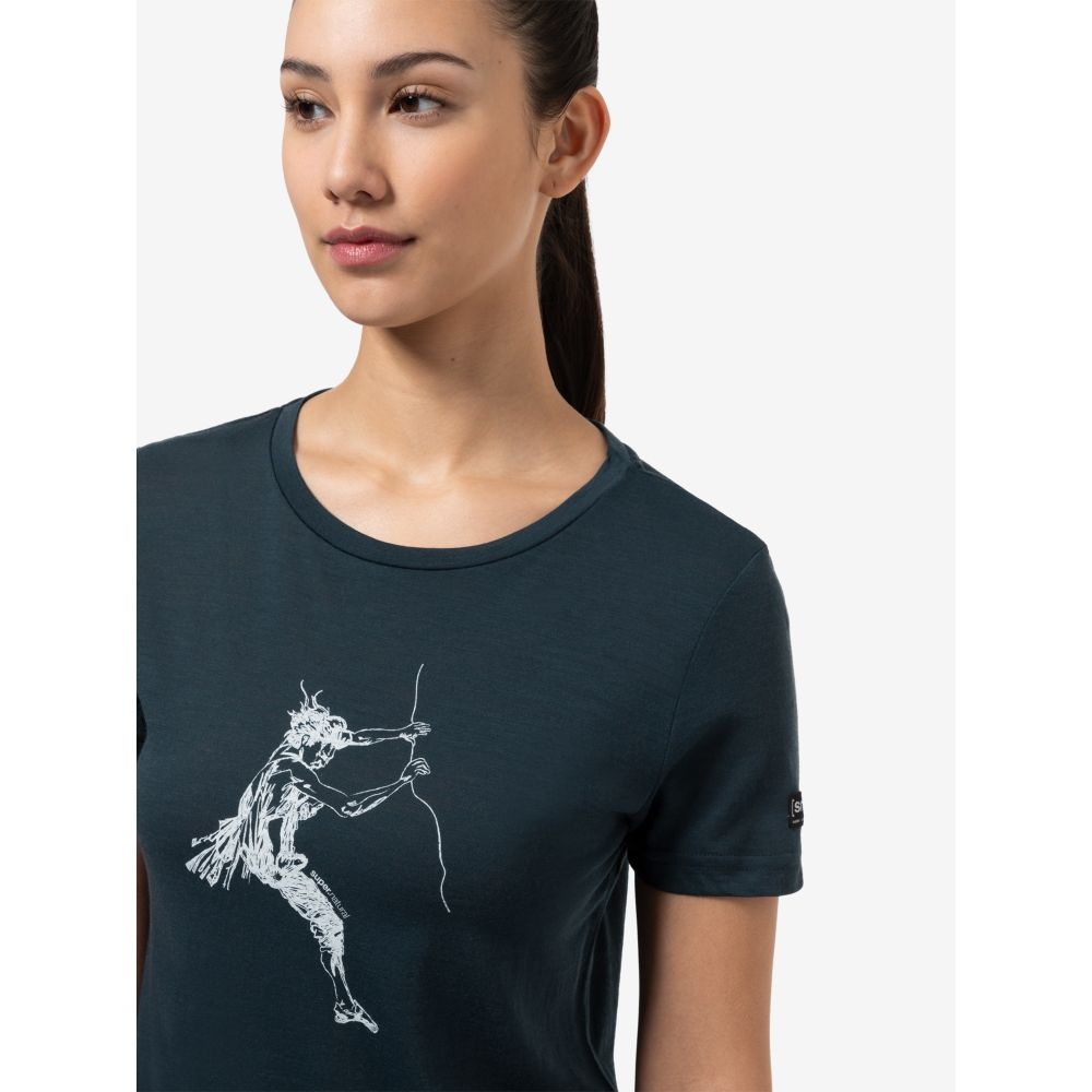 Super Natural Fingers Matter Tee Women's Blueberry/Fresh White SNWP03133-W21 shirts en tops online bestellen bij Kathmandu Outdoor & Travel