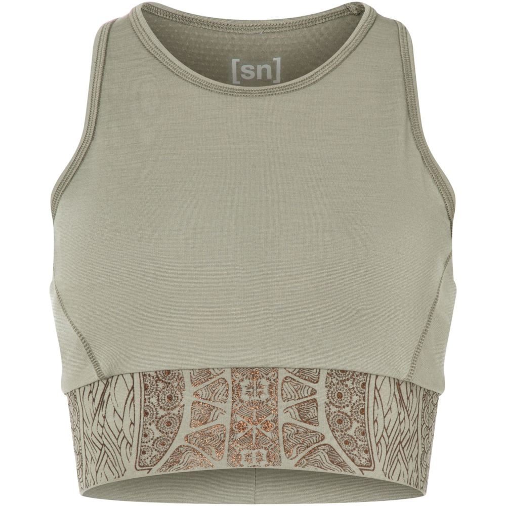 Super Natural Arabesque LF Top Women's Dried Sage/Copper SNW023370-75A shirts en tops online bestellen bij Kathmandu Outdoor & Travel