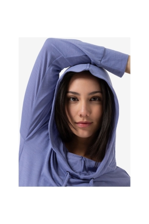 Super Natural Funnel Hoodie Women's Blue Violet SNW004990-Z69 shirts en tops online bestellen bij Kathmandu Outdoor & Travel