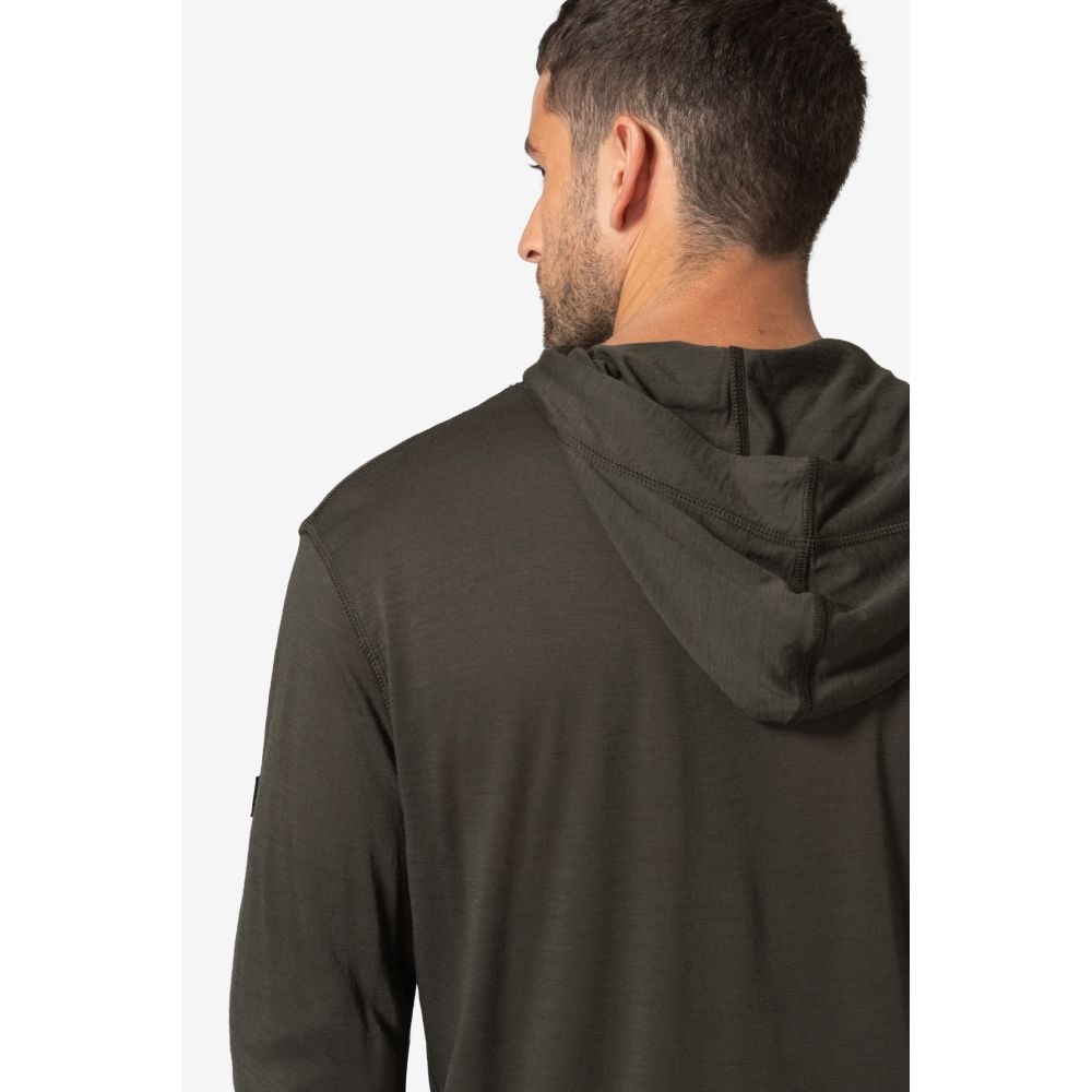 Super Natural Light Hoodie Black Ink SNM016580-X16 fleeces en truien online bestellen bij Kathmandu Outdoor & Travel