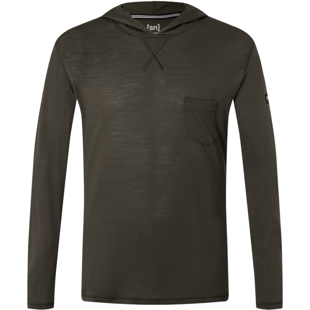 Super Natural Light Hoodie Black Ink SNM016580-X16 fleeces en truien online bestellen bij Kathmandu Outdoor & Travel