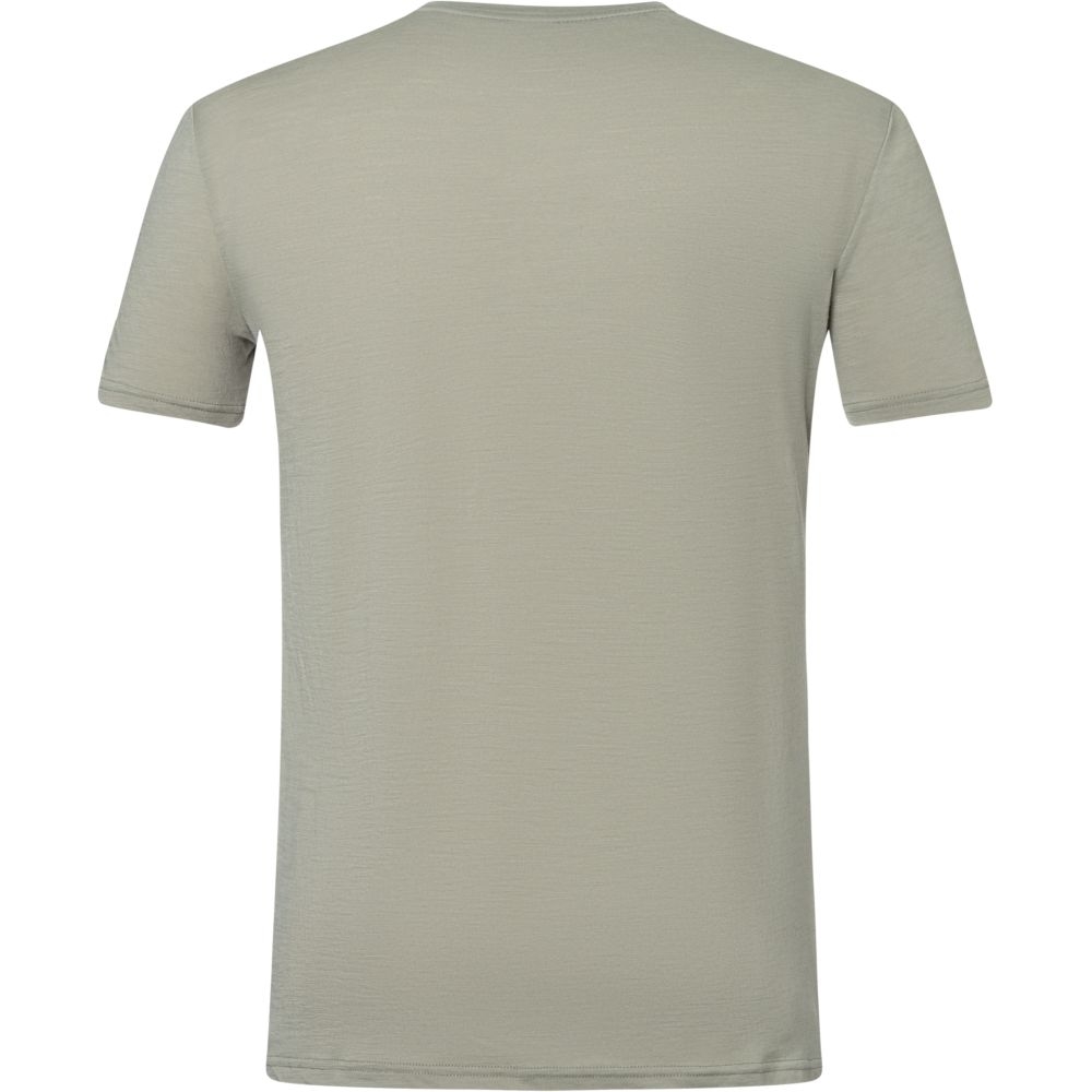 Super Natural Longbeard Surfer Tee Dried Sage/Black Ink/Smile SNMP01156-20B shirts en tops online bestellen bij Kathmandu Outdoor & Travel
