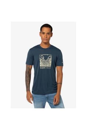 Super Natural Tied By Heart Tee Blueberry/Aloe SNMP01138-87A shirts en tops online bestellen bij Kathmandu Outdoor & Travel